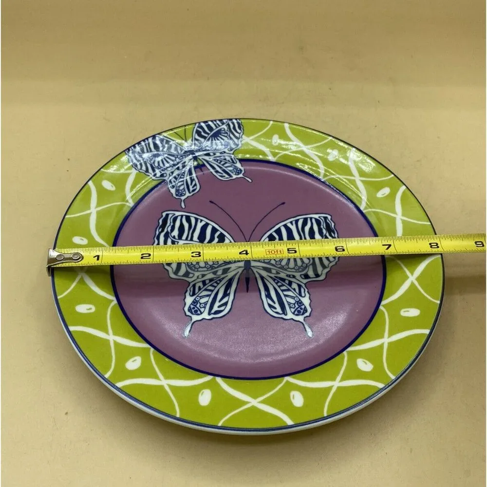 Anthropologie Haveli Dessert Butterfly 8” Plate b